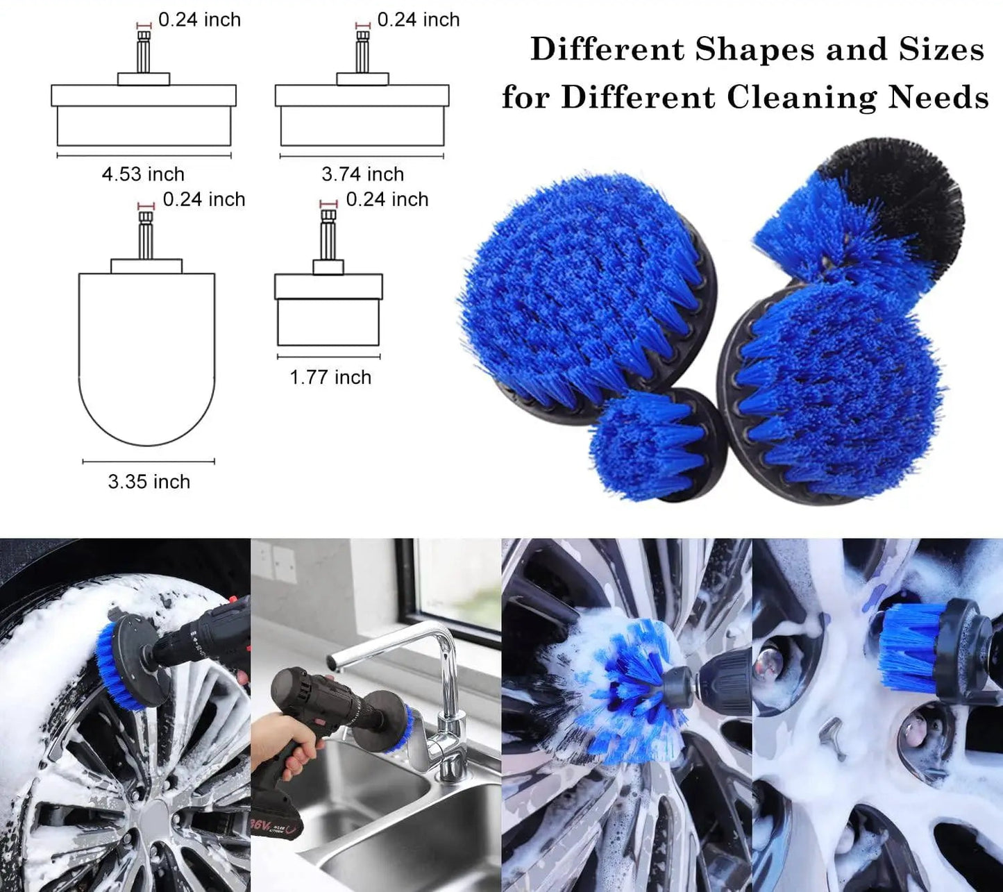 26Pcs Car Detailing Brush Set Drill